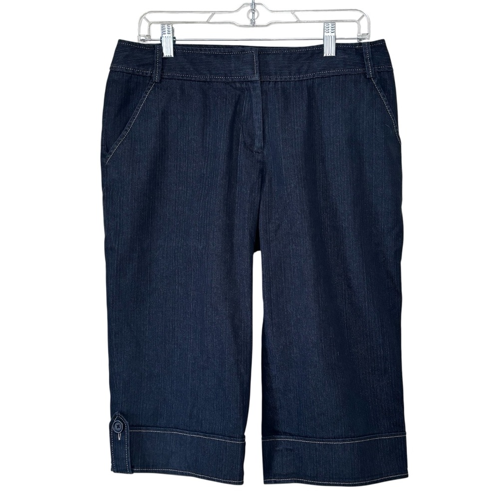 Ann Taylor LOFT Julie dark wash capri denim pants. Women’s size 10